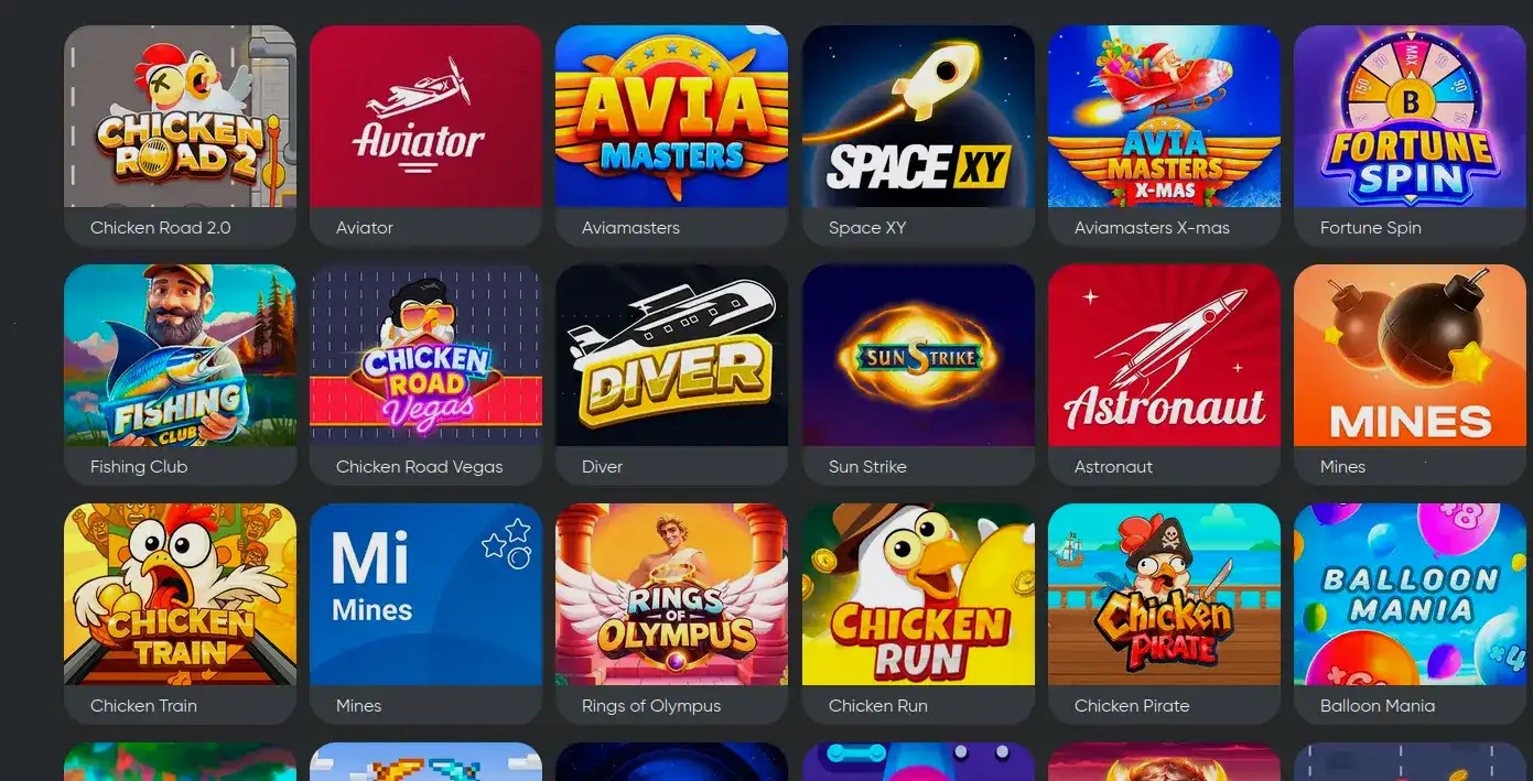 Интерфейс личного кабинета Booi казино